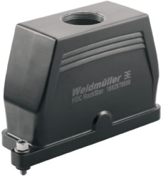 Grommet housing, size B24, die-cast aluminum, M40, straight, screw locking, IP66/IP68, 1082870000