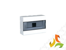 Rozdzielnica natynkowa 12 modułowa 1x12M drzwi transparentne IP40 SRn-12 (N+PE) 1.3 ELEKTRO-PLAST