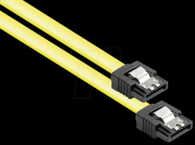 5047-A03Y Cable SATA 6 Gb/s metal, yellow, 0,3m