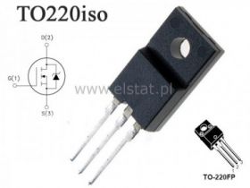 Tranzystor; STP12NM50FP; N-MOSFET; 12A; 500V; izol