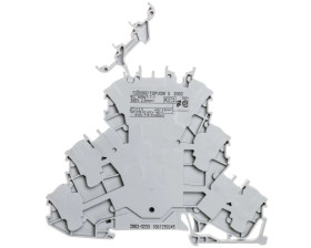 Złączka 3-piętrowa 2,5mm2 L/L/N szara 2002-3233 TOPJOBS