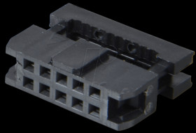 2x 5-pole pin header, straight, RM 2.00