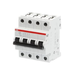 Wyłącznik nadprądowy MCB, Typ D, 4-biegunowy, 20A, 400V, ABB, S204L