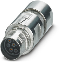 Jack, 6 pole, crimp connection, standard/ONECLICK quick locking system, straight, 1628952