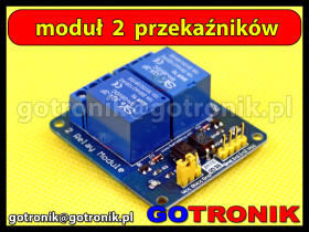 Moduł 2 przekaźników 5V z optoizolacją