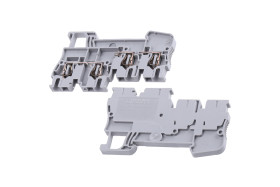 Kostka zaciskowa na szynie DIN Phoenix Contact poziomy: Potrójny 28 → 12AWGZacisk sprężynowy STIO Clipline 18A