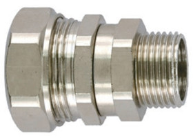 Łącznik do kanałów kablowych HellermannTyton gwint M25 25mm Przegub Mosiądz, PA 6 IP65 Srebrny