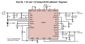 Dual 8A or Single 16A DC/DC μModule (Power Module) Regulator