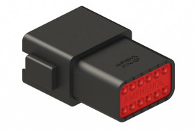 Złącze samochodowe 12-pinowe Amphenol Industrial 2-rzędowe Żeński 13A AT04 Montaż na kablu Połączenie zagniatane Złącze