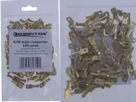 Wsuwka konektorowa 6,3-2,5 / konektor męski KM-6,3 /100 sztuk