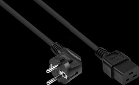 SK0190-S050 Power cord, protective contact plug type E+F (90° weight), 5 m.