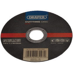 Draper 94779 Stainless-Steel/Inox Metal Cutting Disc, 115 x 1 x 22.23mm