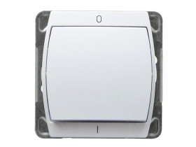 GAZELA Wyłącznik 2-biegunowy biały ŁP-11J/m/00 OSPEL