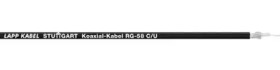 Coaxial cable, 50 Ω, RG 58 C/U, black