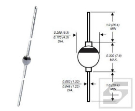 Dioda BY448TAP;SOD57;VISHAY;THT; 2A;1500V;20us;RoHS