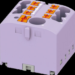 3273346 PTFIX distributor block, 6/6x2.5, violet