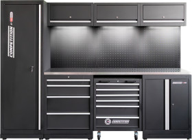 512.6000 Workshop cabinet system with stainless steel panel