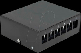 43411 Keystone Patch Panel 6 Port black