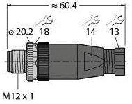 Turck 69010 Złącze niekonfekcjonowane czujnika/aktuatora 1 szt.