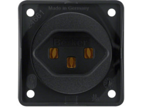 Integro Flow Gniazdo z uziemieniem "Szwajcaria" typ 23 czarny 962592503 HAGER