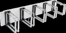 699983.2 19" 2U cable management panel, 5x double brackets, 110 mm, grey
