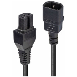 Lindy 30314 2m IEC C14 to IEC C15 'Hot Condition' Power Cable, Black
