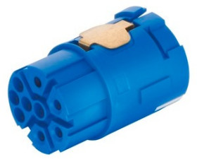 Socket insert, socket, 8 pole (5+3) + PE for M23 round connector, 09156093111