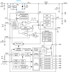 High efficient 6-channel WLED driver supporting single-Cell Li-Ion Battery Input