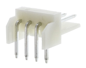 Listwa stykowa PCB 4-pinowe EI raster: 2.5 mm Kąt prosty 1-rzędowe TE Connectivity Otwór przelotowy250 V W osłonie