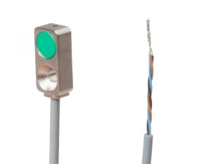 Czujnik indukcyjny 16x4,7x8mm zabudowany Sn 2 10-30V DC PNP NC kabel 2m PUR IP67 IB98E091