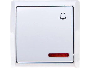 BIS Przycisk /dzwonek/ z podświetleniem biały ŁN-6BS/00