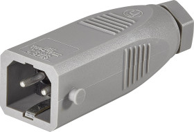 Hirschmann 930620106-1 Złącze męskie sieciowe STAS, styki: 2 + PE, 250 V, 16 A, 1 szt.
