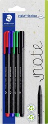 Staedtler triplus 334-S BK4 Cienkopis 4 szt.