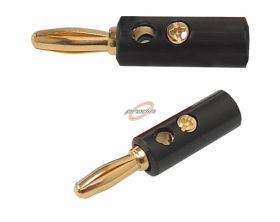 BANANOWY WTYK SKRĘCANY ZŁOCONY CZARNY