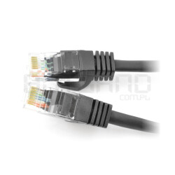 Przewód sieciowy Ethernet Patchcord UTP 5e 3 m - czarny