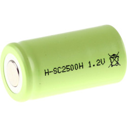 Mexcel 130235 Battery Sub-C NiMH 1.2V 2500mAh Rechargeable