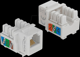 86498 Keystone Module RJ12 jack > LSA Cat.3 UTP white