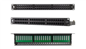 Patchpanel Kat.6 19Cali 48P Utp Z Półką 1U Neku
