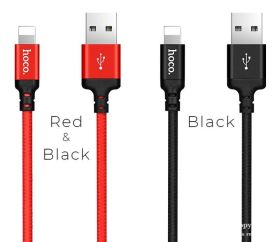 KABEL WTYK USB A - WTYK IPHONE 5/6/7/8 2,0M HOCO CZERWONY/RED (KABUSB-IPH5-20-HOCR)