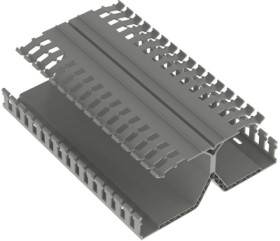 Wiring duct, (L x W x H) 1.8 m x 184.1 x 79.9 mm, PVC, gray, DRD33LG6