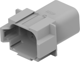 Socket, 8 pole, straight, 2 rows, gray, DT04-08PA-C015