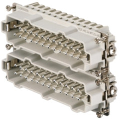 Pin contact insert, 8, 24 pole, equipped, tension clamp connection, with PE contact, 1745870000