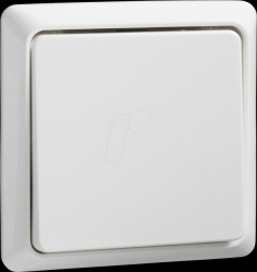 506304 Push button 42V/1A, surface-mounted, flat, 1 NO, pure white