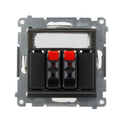 Gniazdo głośnikowe podwójne antracytowe DGL32.01/48 Kontakt Simon54