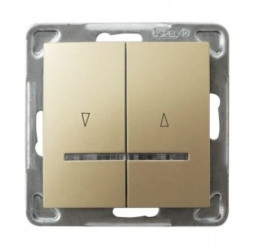 IMPRESJA Łącznik żaluzjowy z podświetleniem /z blokadą mechaniczną/ złoty metalik ŁP-7YBS/m/28