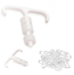 Trytyt Uchwyt wbijany do mocowania przewodów płaskich, podwójny UWT-2,5K 100szt