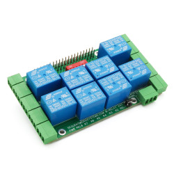 8 Relays 4A/120V 8-Layer Stackable HAT for Raspberry Pi (v6.0)