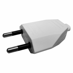 Wtyk Sieciowy płaski 230V biały 250V 2,5A na kabel