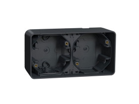 MUREVA STYL Podstawa naścienna 2 podwójna pozioma IP55 antracyt MUR37914 SCHNEIDER ELECTRIC