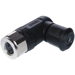 Conec 42-00026 SAL-8-RKWC3-S M8x1 3 Pin Female Angled Connector Screw Terminal